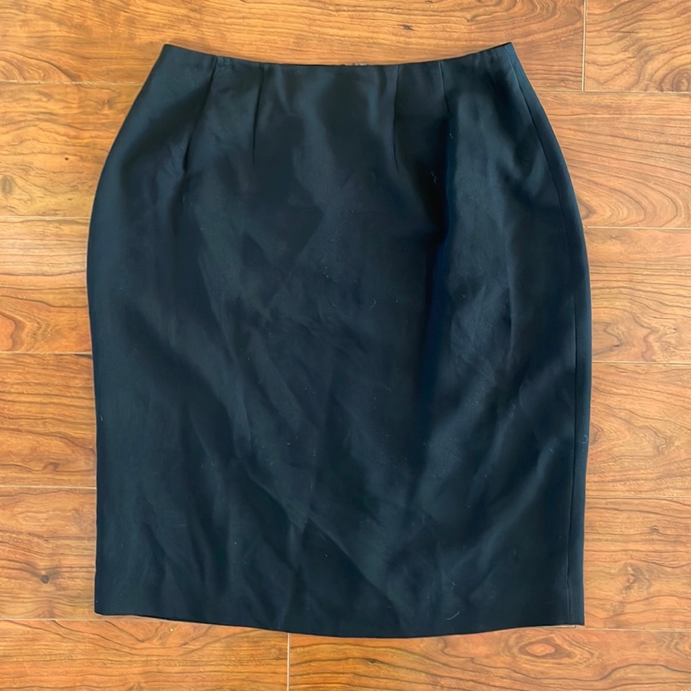 Valerie Stevens Black Vintage 90s Midi Pencil Skirt